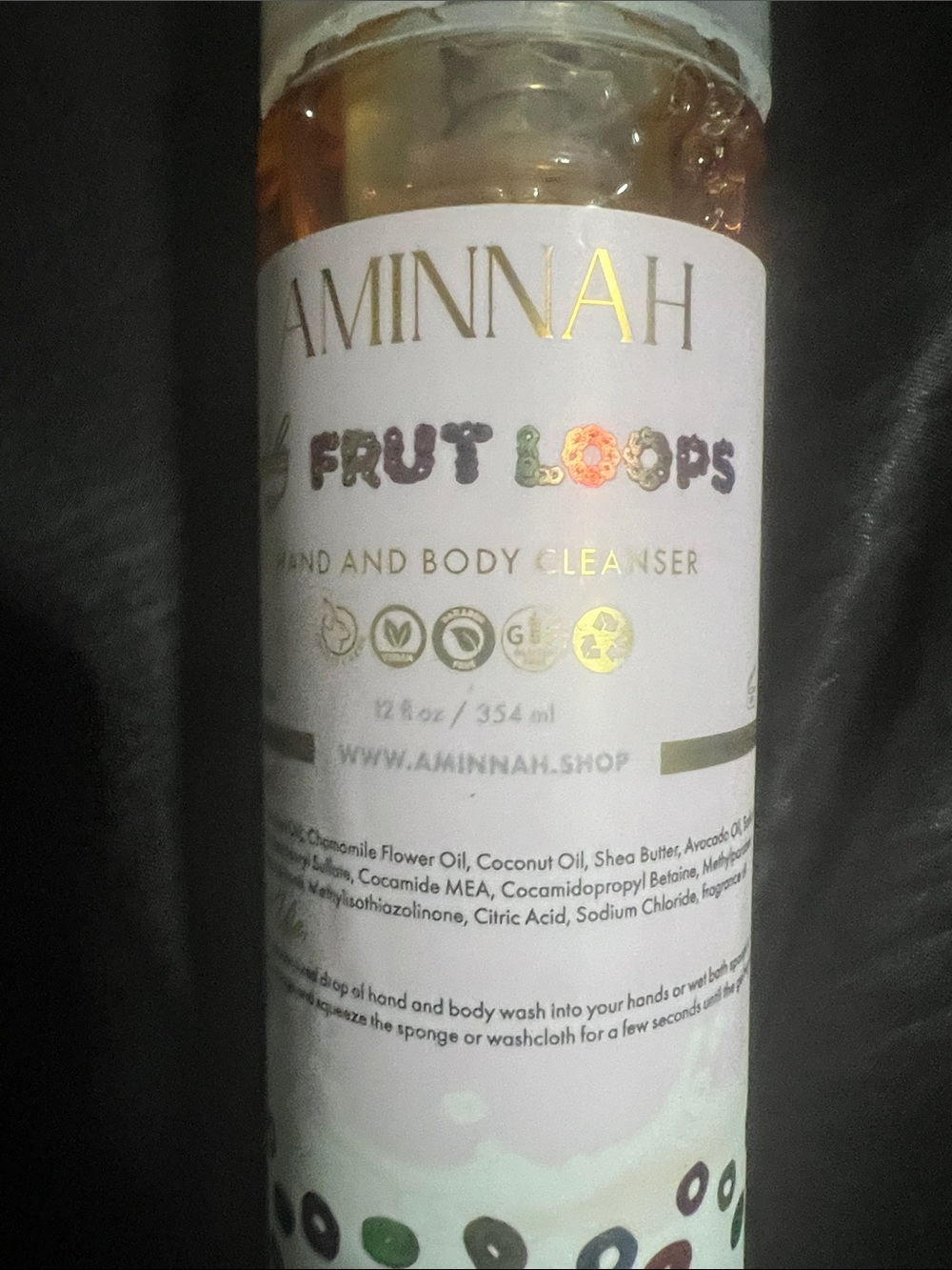 Aminnah Fruit Loops Hand & Body Wash — White